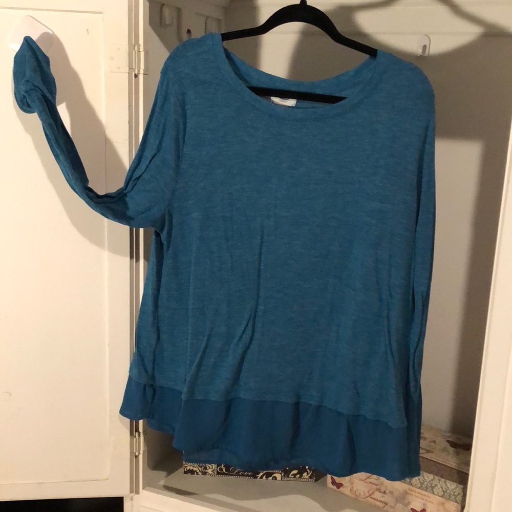 Teal Layered look top